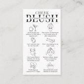 Minimalistische Logo Cheek Blush Nazorginstructies Visitekaartje (Voorkant)