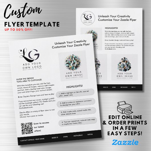 ⭐️Minimalistische Logo Custom Merk Eenvoudige Sjab Flyer