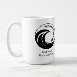Minimalistische logo- en tekstaanpassing koffiemok