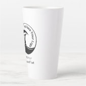 Minimalistische logo- en tekstvervanging latte mok (Voorkant)