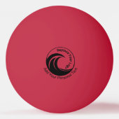 Minimalistische logo- en tekstvervanging pingpongbal (Achterkant)