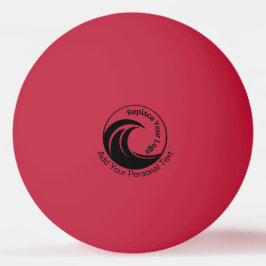 Minimalistische logo- en tekstvervanging pingpongbal