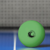 Minimalistische logo- en tekstvervanging pingpongbal (Net)