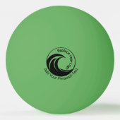 Minimalistische logo- en tekstvervanging pingpongbal (Voorkant)