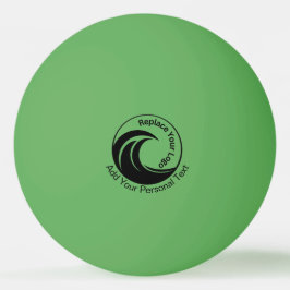 Minimalistische logo- en tekstvervanging pingpongbal