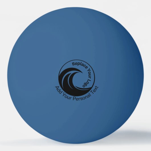 Minimalistische logo- en tekstvervanging pingpongbal (Voorkant)