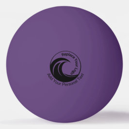 Minimalistische logo- en tekstvervanging pingpongbal
