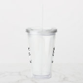 Minimalistische Logo en tekstzaken Acryl Drinkbeker (Rechts)