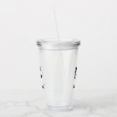 Minimalistische Logo en tekstzaken Acryl Drinkbeker (Links)