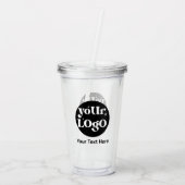 Minimalistische Logo en tekstzaken Acryl Drinkbeker (Achterkant)
