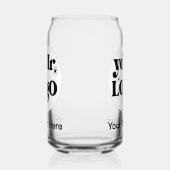 Minimalistische Logo en tekstzaken Blikvorm Glas (Links)