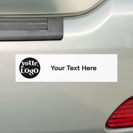 Minimalistische Logo en tekstzaken Bumpersticker (Op auto)