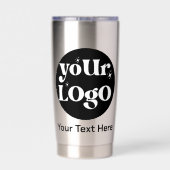 Minimalistische Logo en tekstzaken Geïsoleerde Drinkbeker (Achterkant)