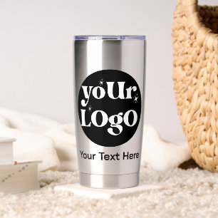 Minimalistische Logo en tekstzaken Geïsoleerde Drinkbeker