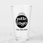 Minimalistische Logo en tekstzaken Glas (Voorkant)