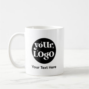 Minimalistische Logo en tekstzaken Koffiemok