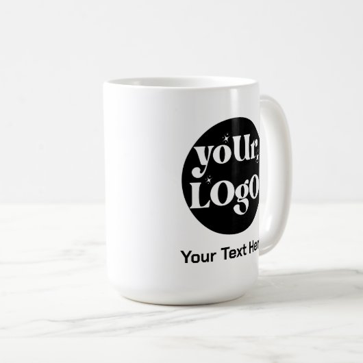 Minimalistische Logo en tekstzaken Koffiemok (Voorkant rechts)