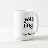 Minimalistische Logo en tekstzaken Koffiemok (Voorkant rechts)