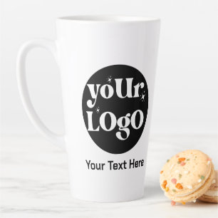 Minimalistische Logo en tekstzaken Latte Mok