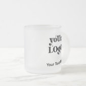 Minimalistische Logo en tekstzaken Matglas Koffiemok (Voorkant rechts)