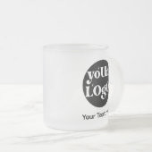 Minimalistische Logo en tekstzaken Matglas Koffiemok (Voorkant rechts)