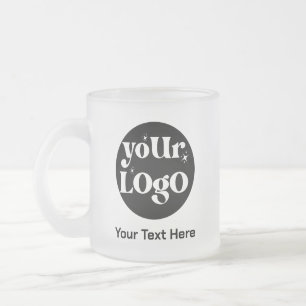 Minimalistische Logo en tekstzaken Matglas Koffiemok