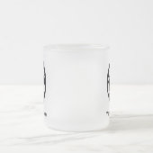 Minimalistische Logo en tekstzaken Matglas Koffiemok (Center)