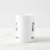 Minimalistische Logo en tekstzaken Porselein Kop (Voorkant)