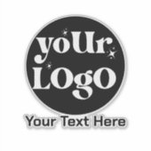 Minimalistische Logo en tekstzaken Sticker (Voorkant)