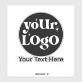 Minimalistische Logo en tekstzaken Sticker (Vel)