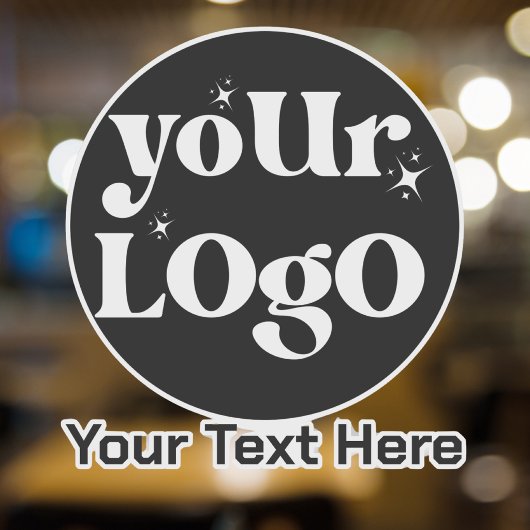 Minimalistische Logo en tekstzaken Sticker
