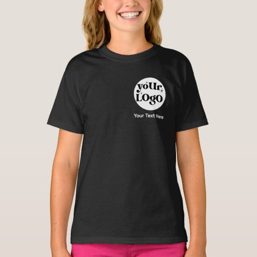 Minimalistische Logo en tekstzaken T-shirt (Voorkant)