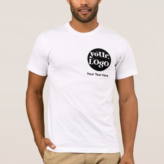 Minimalistische Logo en tekstzaken T-shirt (Voorkant)