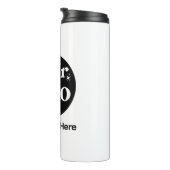 Minimalistische Logo en tekstzaken Thermosbeker (Geroteerd rechts)