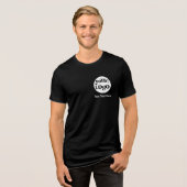Minimalistische Logo en tekstzaken Tri-Blend Shirt (Voorkant volledig)