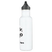 Minimalistische Logo en tekstzaken Waterfles (Rechts)