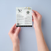 ⭐️Minimalistische Logo Flyer AQUA GOLD Eenvoudige  (Hand)