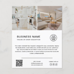 Minimalistische Logo Foto Witte Zakelijke Flyer