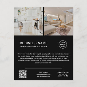 Minimalistische Logo Foto Zwart Zakelijke Flyer
