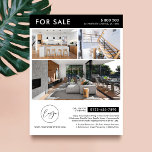 Minimalistische Logo Foto's Marketing onroerend go Flyer<br><div class="desc">Minimalistisch onroerend goed te koop marketingflyer met ruimte voor uw logo en 3 foto's. Deze volledig aanpasbare zwart-witmarketingbrochure is voorzien van een eenvoudig ontwerp met ruimte voor uw aangepaste tekst- en eigendomsdetails. Een eenvoudige manier om reclame te maken voor uw vastgoedaanbiedingen aan potentiële kopers!</div>