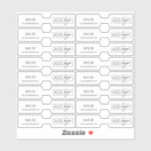 Minimalistische Logo Jewerly Prijs Label Barbell L (Vel)