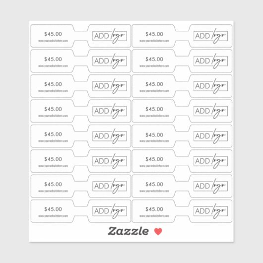 Minimalistische Logo Jewerly Prijs Label Barbell L (Vel)