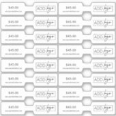 Minimalistische Logo Jewerly Prijs Label Barbell L (Voorkant)