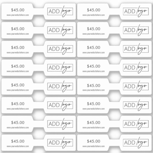 Minimalistische Logo Jewerly Prijs Label Barbell L (Voorkant)