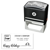 Minimalistische logo Prettige feestdagen-kalligraf Zelfinktende Stempel (In situ)