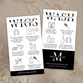 Minimalistische Logo Pruik Care Instructies & Wasg Visitekaartje