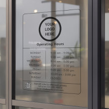 Minimalistische Logo QR-code Openingstijden Bedrij