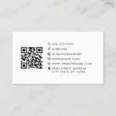 Minimalistische Logo QR Code Social Media Pictogra Visitekaartje (Achterkant)