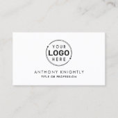 Minimalistische Logo QR Code Social Media Pictogra Visitekaartje (Voorkant)