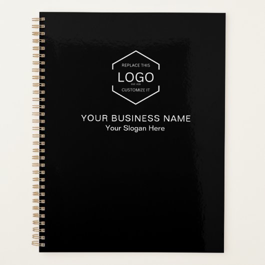 Minimalistische Logo QR Code Zakelijk Zwart Wit Te Planner (Voorkant)